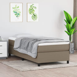 Cadre de lit Taupe 100x200 cm Tissu - Vidaxl