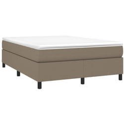Cadre de lit sans matelas taupe 140x190 cm tissu Vidaxl