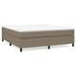 vidaXL Cadre de lit sans matelas taupe 160x200 cm tissu - 160 x 200 cm
