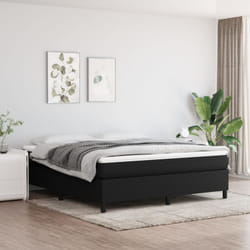 vidaXL Cadre de lit sans matelas noir 180x200 cm tissu