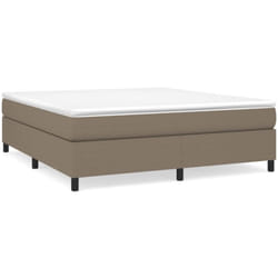 Cadre de lit sans matelas taupe 180x200 cm tissu Vidaxl