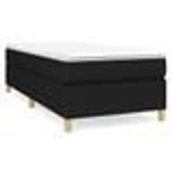 vidaXL Cadre de lit sans matelas noir 90x190 cm tissu - 90 x 190 cm