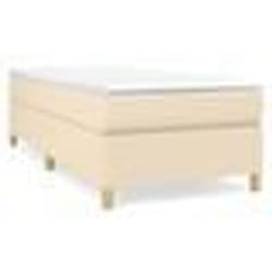 vidaXL Cadre de lit sans matelas crème 90x200 cm tissu - 90 x 200 cm