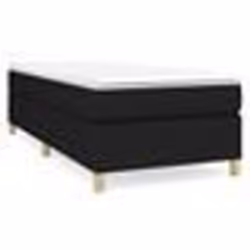 vidaXL Cadre de lit sans matelas noir 100x200 cm tissu - 100 x 200 cm