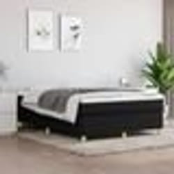 vidaXL Cadre de lit sans matelas noir 140x200 cm tissu - 140 x 200 cm
