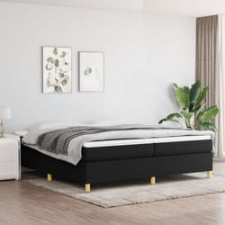 Vidaxl - Sommier à ressorts de lit Noir 200x200 cm Tissu