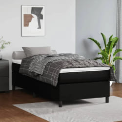 vidaXL Cadre de lit sans matelas similicuir - Noir 90x190 cm