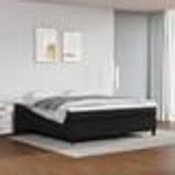 3121059 vidaXL Sommier à ressorts de lit Noir 180x200 cm Similicuir