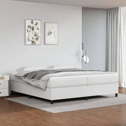 Vidaxl - Sommier à ressorts de lit Blanc 200x200 cm Similicuir