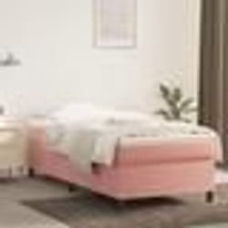 vidaXL Cadre de lit sans matelas rose 90x200 cm velours - 90 x 200 cm