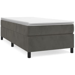 Vidaxl - Cadre de lit sans matelas gris foncé 100x200 cm velours