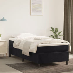 Cadre de lit sans matelas noir 100x200 cm velours Vidaxl