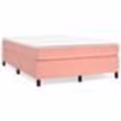 vidaXL Cadre de lit sans matelas rose 140x190 cm velours - 140 x 190 cm