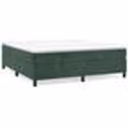 vidaXL Cadre de lit sans matelas vert foncé 200x200 cm velours - 200 x 200 cm