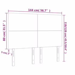 VidaXL 3116062 tête de lit et pied de lit Taupe - Vue supplémentaire 8