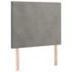 vidaXL Têtes de lit 2 pcs Gris clair 80x5x78/88 cm Velours
