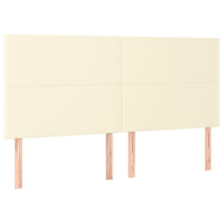 vidaXL Têtes de lit 4 pcs Crème 90x5x78/88 cm Similicuir