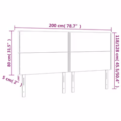 VidaXL 3116214 tête de lit et pied de lit Gris clair - Vue supplémentaire 8