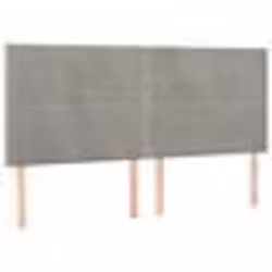 vidaXL Têtes de lit 4 pcs Gris clair 90x5x78/88 cm Velours