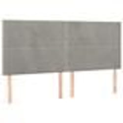 vidaXL Têtes de lit 4 pcs Gris clair 90x5x78/88 cm Velours