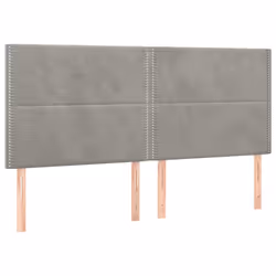 VidaXL 3116258, Gris clair, Polyester, Bois, 2000 mm, 118 cm, 128 cm, 50 mm