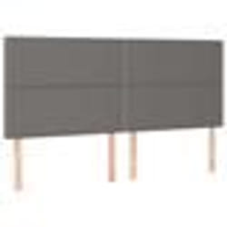 vidaXL Têtes de lit 4 pcs Gris 80x5x78/88 cm Similicuir