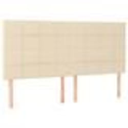 vidaXL Têtes de lit 4 pcs Crème 100x5x78/88 cm Tissu