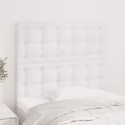 vidaXL Têtes de lit 2 pcs Blanc 80x5x78/88 cm Similicuir