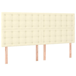 vidaXL Têtes de lit 4 pcs Crème 90x5x78/88 cm Similicuir