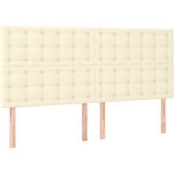 vidaXL Têtes de lit 4 pcs Crème 100x5x78/88 cm Similicuir