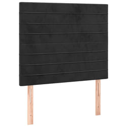 vidaXL Têtes de lit 2 pcs Noir 100x5x78/88 cm Velours
