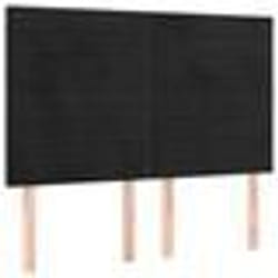 vidaXL Têtes de lit 4 pcs Noir 72x5x78/88 cm Velours