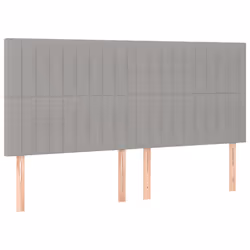 VidaXL 3116592, Gris clair, Polyester, Bois, 2000 mm, 118 cm, 128 cm, 50 mm