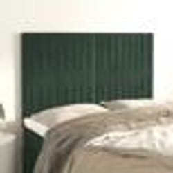 vidaXL Têtes de lit 4 pcs Vert foncé 72x5x78/88 cm Velours