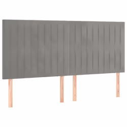 VidaXL 3116636, Gris clair, Polyester, Bois, 2000 mm, 118 cm, 128 cm, 50 mm