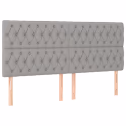VidaXL 3116690, Gris clair, Polyester, Bois, 2000 mm, 118 cm, 128 cm, 70 mm
