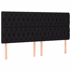 VidaXL 3116692, Noir, Polyester, Bois, 2000 mm, 118 cm, 128 cm, 70 mm