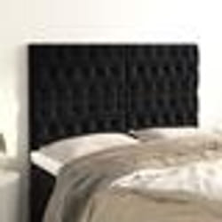 vidaXL Têtes de lit 4 pcs Noir 72x7x78/88 cm Velours