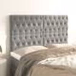 vidaXL Têtes de lit 4 pcs Gris clair 80x7x78/88 cm Velours