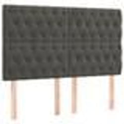 vidaXL Têtes de lit 4 pcs Gris foncé 80x7x78/88 cm Velours