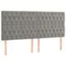 vidaXL Têtes de lit 4 pcs Gris clair 100x7x78/88 cm Velours