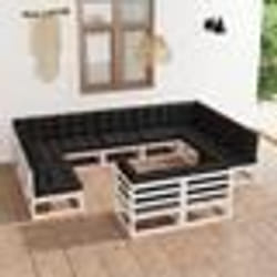 vidaXL Têtes de lit 4 pcs Noir 72x5x78/88 cm Tissu