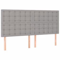 VidaXL 3116772, Gris clair, Polyester, Bois, 1600 mm, 118 cm, 128 cm, 50 mm