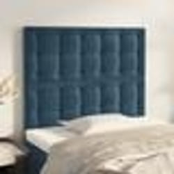 vidaXL Têtes de lit 2 pcs Bleu foncé 80x5x78/88 cm Velours