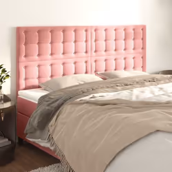 vidaXL Têtes de lit 4 pcs Rose 80x5x78/88 cm Velours