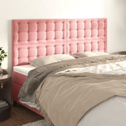 vidaXL Têtes de lit 4 pcs Rose 80x5x78/88 cm Velours