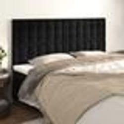 vidaXL Têtes de lit 4 pcs Noir 90x5x78/88 cm Velours