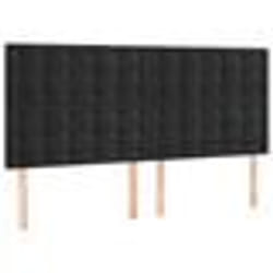 vidaXL Têtes de lit 4 pcs Noir 100x5x78/88 cm Velours