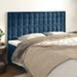 vidaXL Têtes de lit 4 pcs Bleu foncé 100x5x78/88 cm Velours