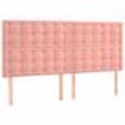 vidaXL Têtes de lit 4 pcs Rose 100x5x78/88 cm Velours
